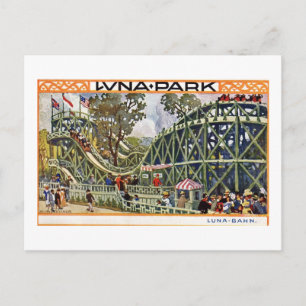 Luna Park Roller Onderzetter, Wenen, Vintage van O Briefkaart