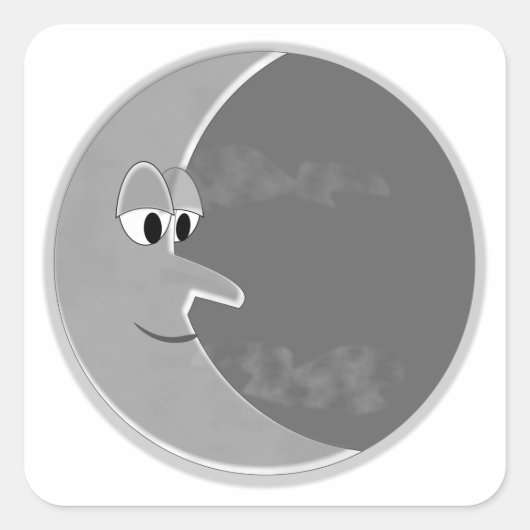 Luna Vierkante Sticker (Voorkant)