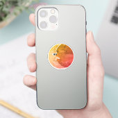 Luna Vintage Maan Tekening Sticker (Telefoon)