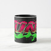 Luna Vorname Name Graffiti red green Tasse Mok (Midden)
