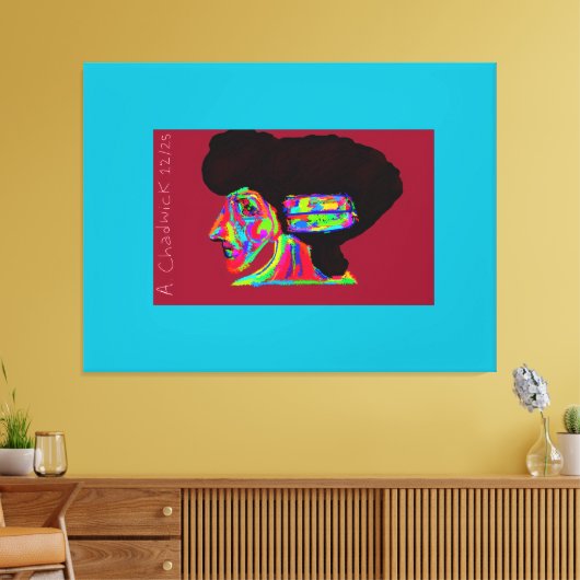 Luna Wolfwoman  Canvas Afdruk (Insitu (Woonkamer))