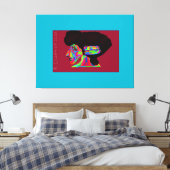 Luna Wolfwoman  Canvas Afdruk (Insitu (Slaapkamer))
