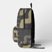 LUNANCÉA Abstract Backpack – Gold & Dark Style Bedrukte Rugzak (Rechts)