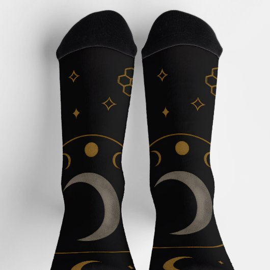 Lunar Alchemy – Celestial Bee & Moon Phase Occult  Sokken (Top)