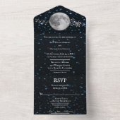 Lunar All in One Wedding Invite All In One Uitnodiging (Binnen)