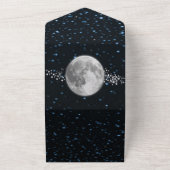 Lunar All in One Wedding Invite Uitnodiging (Buitenkant)