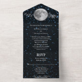Lunar All in One Wedding Invite Uitnodiging (Binnen)
