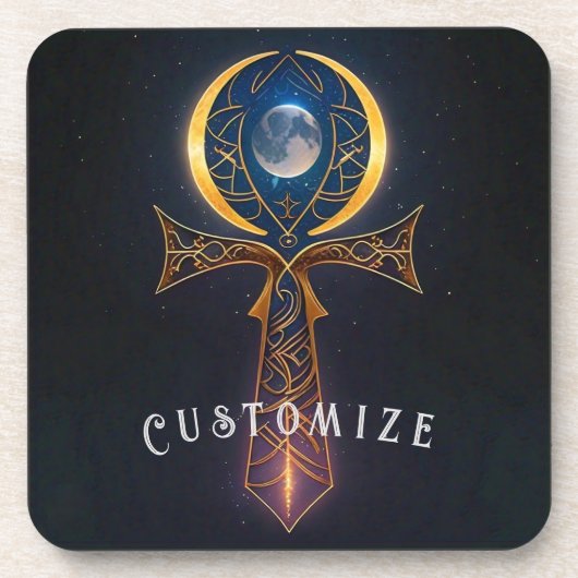 Lunar Ankh Bier Onderzetter (Voorkant)