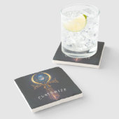 Lunar Ankh Stenen Onderzetter (Zijkant)