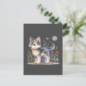 Lunar- Baby Wolf Postcard Briefkaart (Staand voorkant)