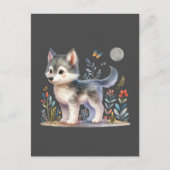 Lunar- Baby Wolf Postcard Briefkaart (Voorkant)