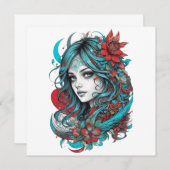 Lunar Blossom Reverie Turquoise Moonchild Crimson  Kaart (Voorkant / Achterkant)