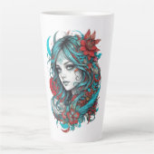 Lunar Blossom Reverie Turquoise Moonchild Crimson  Latte Mok (Voorkant)