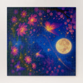 Lunar Blossom Sanctuary - Moonlit Garden Puzzel va (Horizontaal)