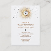 *~* Lunar Boho Celestial Luna Moon Magic Light Visitekaartje (Achterkant)