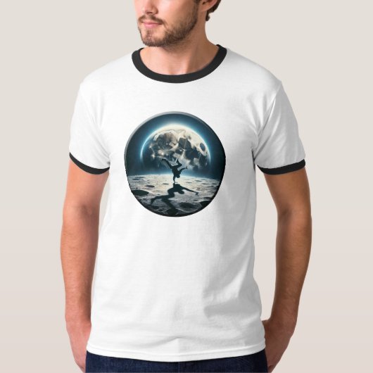 Lunar Breakdance - Straatstijl in de ruimte T-shirt (Voorkant)