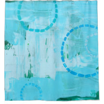 "Lunar Bubbles" — Shower Curtain