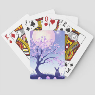 Lunar Bunny Night Pokerkaarten