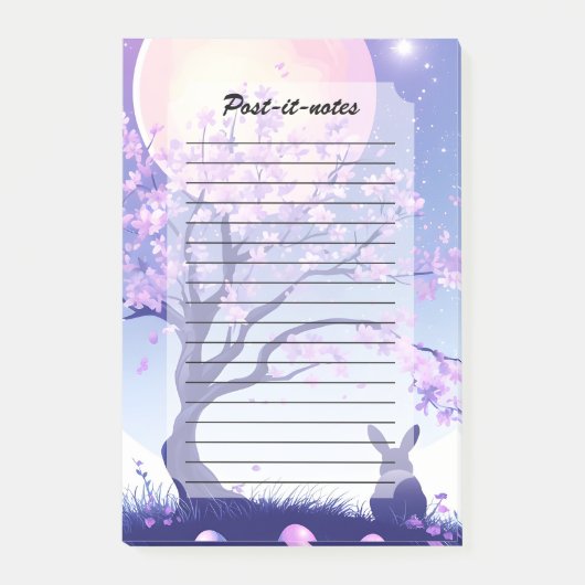 Lunar Bunny Night Post-it® Notes (Voorkant)