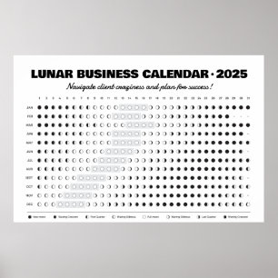 Lunar Business Calendar Vollemaan Affectie Poster