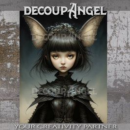 Lunar Butterfly Maiden Decoupage Tissuepapier