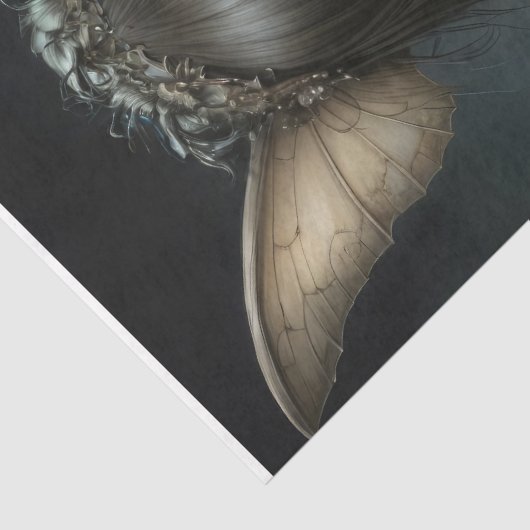 Lunar Butterfly Maiden Decoupage Tissuepapier (Detail)