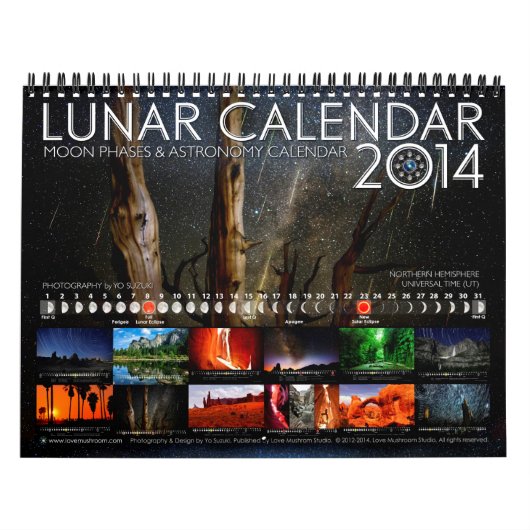 Lunar Calendar 2014 Astronomy Wall Calendar B Kalender (Hoes)
