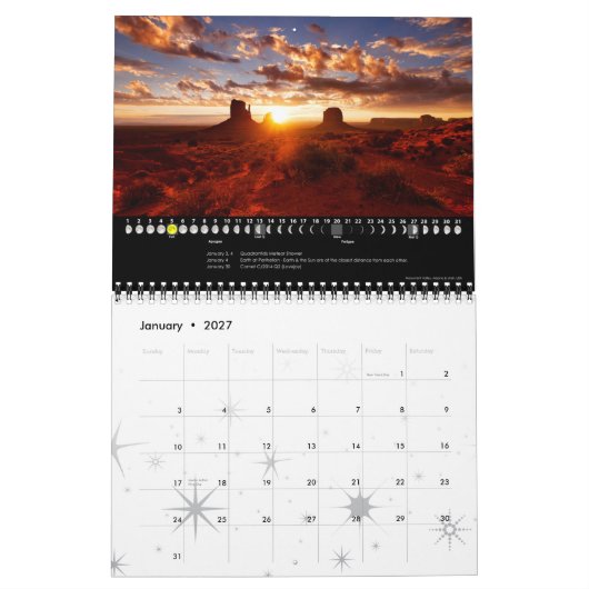 Lunar Calendar 2015 Astronomy Wall Calendar A Kalender (Jan 2027)