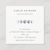 Lunar Celestial Moon Phase Bedankt voor je bestell Vierkante Visitekaartje (Achterkant)