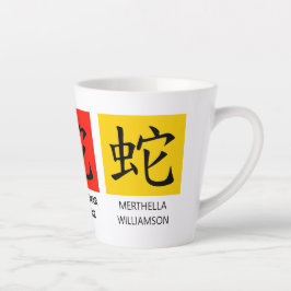 Lunar Chinees Nieuwjaar van de Slang Custom Name Latte Mok