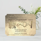 Lunar Chinese Metal Ox Nieuwjaar 2021 uitnodiging (Staand voorkant)