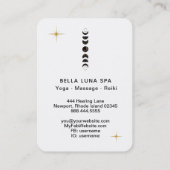 *~* Lunar. Cosmic Moon Phases Universe Shaman Bus Visitekaartje (Achterkant)