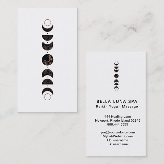 ** Lunar Cosmic Moon Phases Universe Shaman Visitekaartje (Voorkant / Achterkant)