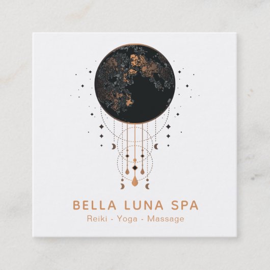 *~* Lunar Cosmic Moon Shaman Universe Vierkante Visitekaartje (Voorkant)