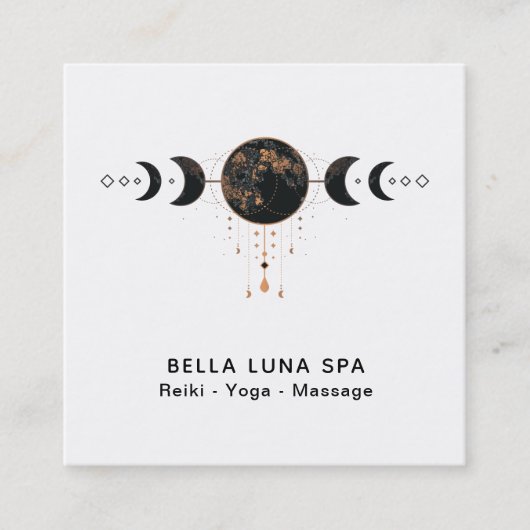 *~* Lunar Cosmic Moon Universe Shaman Moons Vierkante Visitekaartje (Voorkant)