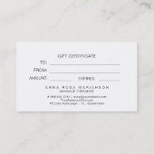 ** Lunar Cosmic Universe Cadeaubon Kaart Visitekaartje (Achterkant)