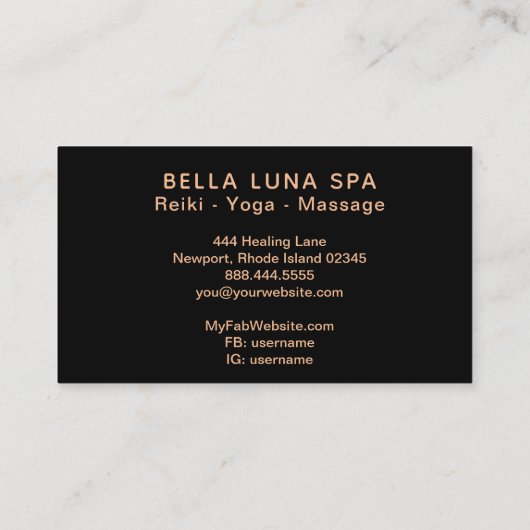 *~* Lunar Cosmos Moon Moons Universe Shaman Visitekaartje (Achterkant)