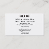 *~* Lunar Cosmos Moon Phases Universe Shaman Visitekaartje (Achterkant)