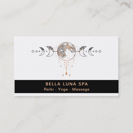 *~* Lunar Cosmos Moon Phases Universe Shaman Visitekaartje (Voorkant)