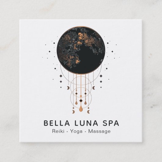 *~* Lunar Cosmos Moon Shaman Universe Vierkante Visitekaartje (Voorkant)