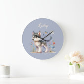 Lunar Cub - Baby Wolf wandklok (Huis)