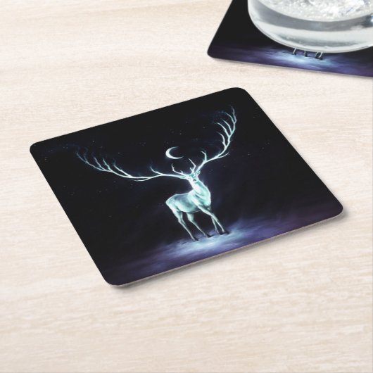 Lunar Deer Protector Kartonnen Onderzetters (Schuin)