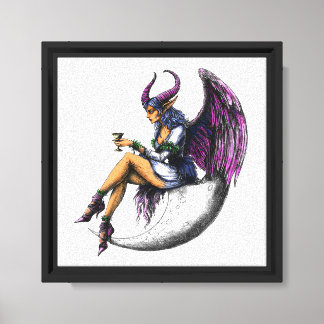 Lunar Demonic Goddess Canvas Afdruk
