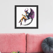 Lunar Demonic Goddess Canvas Afdruk (Insitu (Woonkamer))