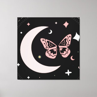Lunar Dreams & Butterfly Nights Canvas Afdruk