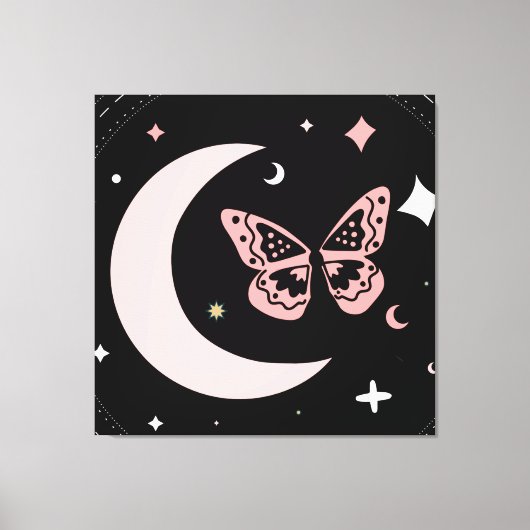 Lunar Dreams & Butterfly Nights Canvas Afdruk (Voorkant)