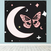 Lunar Dreams & Butterfly Nights Canvas Afdruk (Insitu (Houten vloer))
