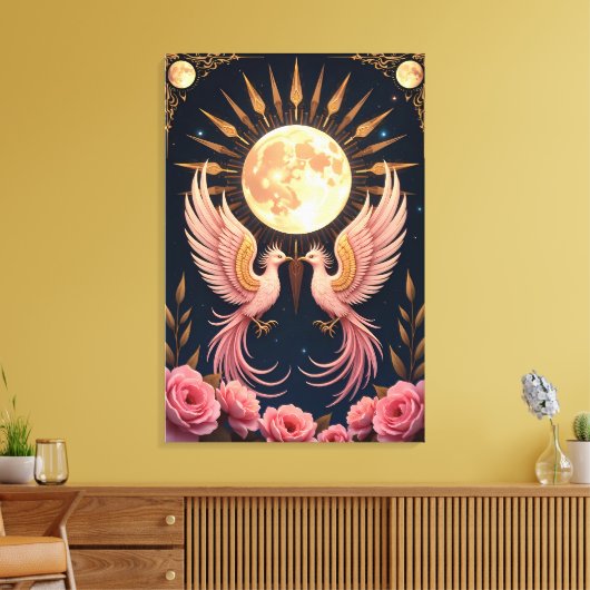 Lunar Dreams: etherische kosmische wanddecoratie (Insitu (Woonkamer))