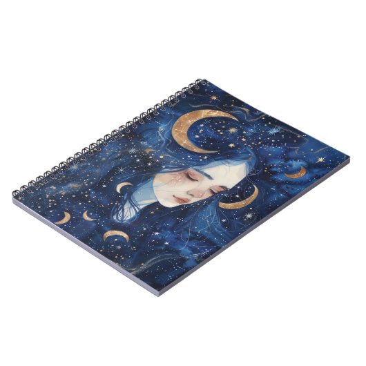 Lunar Dreamscape Spiral Journal Notitieboek (Linkerzijde)