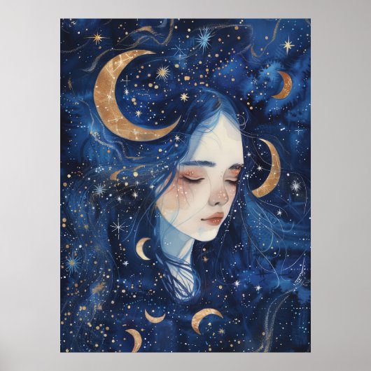 Lunar Dreamscape Spiral Poster (Voorkant)